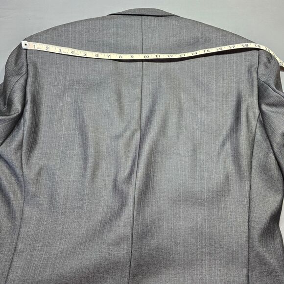 Tazio Italy Gray Wool Touch Suit Coat NEW Silk Lined Formal Jacket Mens Size 42R - Picture 8 of 10